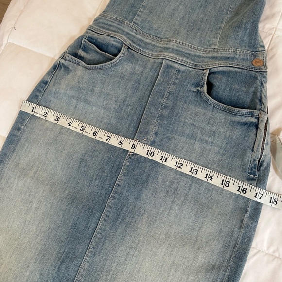 Mother Denim the Tie Back Knee Dress Fray in Tinge Size 26 - Picture 14 of 15